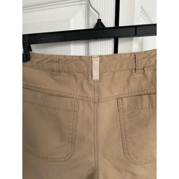 Sportif USA Womens Shorts 100% Organic Cotton Mid Rise Tan/Beige Size 8 - Picture 4 of 13